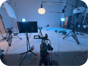 スタジオ撮影のシーン